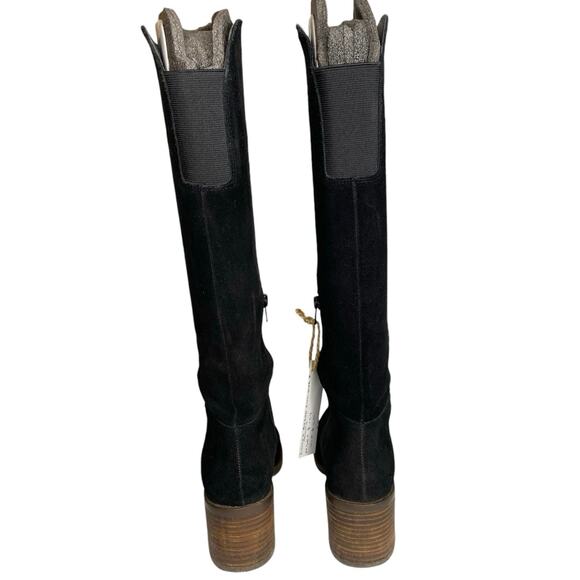 LUCKY BRAND KNEE HEIGHT SUEDE BOOTS SHOES BLACK TONE WOMEN'S SIZE 7 - Picture 5 of 9